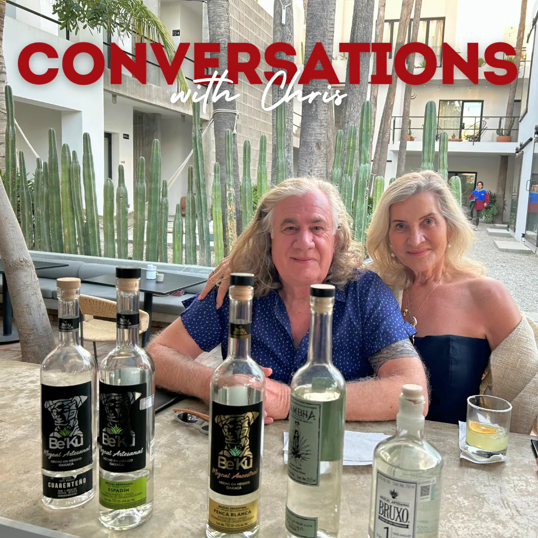 Chris & Thea drinking mezcal